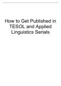 How to Get Published in TESOL and Applied Linguistics Serial