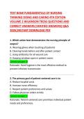 TEST BANK Fundamentals of Nursing Thinking Doing and Caring 4th Edition Volume 2 Wilkinson Treas Questions and Correct Answers