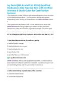 Ivy Tech QMA Exam Prep 2026 &vert; Qualified Medication Aide Practice Test with Verified Answers & Study Guide for Certification Success