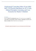 Counseling Ethics Exam 2026-2027 Practice Test&NewLine;&NewLine;