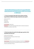 BSN 246 HESI Health Assessment Exam V1 &lpar;Latest 2026&sol; 2027 Update&rpar; Questions and Verified Answers &vert;100&percnt; Correct&vert; Grade A- Nightingale&NewLine;