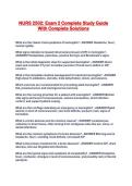 NURS 2502&colon; Exam 2 Complete Study Guide With Complete Solutions