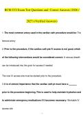 RCIS CCI Exam Test Questions and Correct Answers &lpar;2026 - 2027&rpar; &lpar;Verified Answers&rpar;