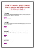 CCI RCIS Exam &lpar;New 2026&sol; 2027 Update&rpar; Practice Questions and Verified Answers&vert; 100&percnt; Correct&vert; Grade A 