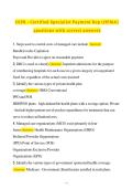 CSPR - Certified Specialist Payment Rep &lpar;HFMA&rpar; questions with correct answers