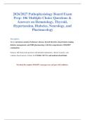 2026&sol;2027 Med-PATHO Exam&colon; 106 Q&A