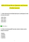 RCIS CCI Exam Review Questions and Answers