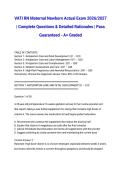 VATI RN Maternal Newborn Actual Exam 2026&sol;2027 &vert; Complete Questions & Detailed Rationales &vert; Pass Guaranteed - A&plus; Graded