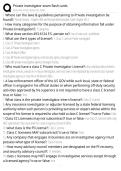Private investigator exam flash cards