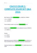 CS6515 EXAM 2-&NewLine;COMPLETE EXAM SET Q&A&NewLine;2026