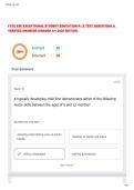 FTCE ESE EXCEPTIONAL STUDENT EDUCATION K-12 TEST &vert;QUESTIONS & VERIFIED ANSWERS &vert;GRADED A&plus;&vert; 2026 EDITION&period;