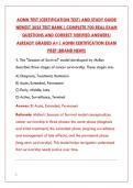 AONN CERTIFICATION EXAM 2025 &ndash; COMPLETE TEST BANK WITH 700&plus; REAL QUESTIONS&comma; VERIFIED ANSWERS & DETAILED RATIONALES&NewLine;&NewLine;