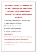 APHY 164 EXAM AND PRACTICE EXAM 2025 &ndash; COMPLETE TEST BANK WITH 450&plus; REAL QUESTIONS&comma; VERIFIED ANSWERS & DETAILED RATIONALES&NewLine;&NewLine;