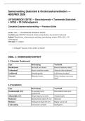 Samenvatting Statistiek Onderzoeksmethoden SPSS UITGEBREID HBO WO 2026 &plus; 30 Oefenopgaven - Toetsen T-toets ANOVA Correlatie Regressie Chi-kwadraat SPSS APA 35&plus; Pagina's