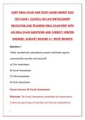 CLEET FINAL EXAM 2025 &ndash; COMPLETE TEST BANK WITH 650&plus; REAL QUESTIONS&comma; VERIFIED ANSWERS & DETAILED RATIONALES&NewLine;&NewLine;