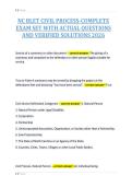 NC BLET CIVIL PROCESS-COMPLETE&NewLine;EXAM SET WITH ACTUAL QUESTIONS&NewLine;AND VERIFIED SOLUTIONS 2026