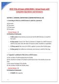RCFE ADMINISTRATOR TEST &lpar;CALIFORNIA RCFE ADMINSTRATOR TEST&rpar; ACTUAL EXAM