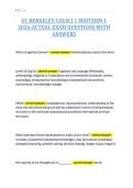 UC BERKELEY COGSCI 1 MIDTERM 1&NewLine;2026-ACTUAL EXAM QUESTIONS WITH&NewLine;ANSWERS&NewLine;