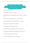 Texas State Nursing Home Administrator &ndash; Practice Test Questions and Solutions &lpar;A&plus; Grade&rpar;