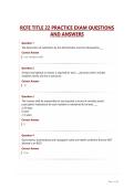 RCFE TITLE 22 PRACTICE EXAM QUESTIONS AND ANSWERS