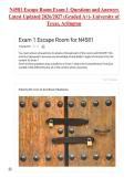 N4581 Escape Room Exam 1 Questions and Answers Latest Updated 2026&sol;2027 &lpar;Graded A&plus;&rpar;- University of Texas&comma; Arlington