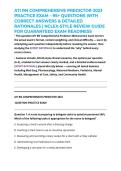 ATI RN COMPREHENSIVE PREDICTOR 2023 PRACTICE EXAM&vert;  95&plus; QUESTIONS WITH CORRECT ANSWERS & DETAILED RATIONALES &vert; NCLEX-STYLE REVIEW GUIDE FOR GUARANTEED EXAM READINESS