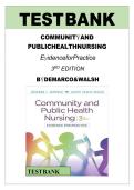 Complete Test Bank For  Community and Public Health Nursing 3rd Edition DeMarco Walsh &vert; All Chapters Covered With Questions And Verified Solutions&period;&NewLine;