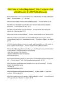 FRA &lpar;Code of Federal Regulations&rpar; Title 49 Volume 4 Test with all Correct & 100&percnt; Verified Answers