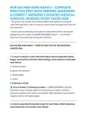 NUR 242 MED-SURG EXAM 3 &ndash; COMPLETE PRACTICE TEST WITH VERIFIED QUESTIONS & CORRECT ANSWERS &vert; UPDATED MEDICAL-SURGICAL NURSING STUDY GUIDE 2026