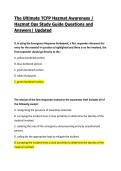 The Ultimate TCFP Hazmat Awareness &sol; Hazmat Ops Study Guide Questions and Answers&vert; Updated
