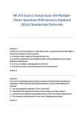 NR 293 Exam 2 Actual Exam 100 Multiple-Choice Questions With Answers &lpar;Updated 2026&rpar; Chamberlain University