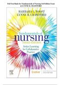 Test Bank Fundamentals of Nursing&comma; 3rd Edition by Barbara L Yoost Complete guide Chapter 1- 42