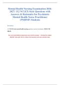 Mental Health Nursing Exam 2026-2027 &lpar;112 Questions&rpar;