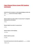 Class E Missouri Drivers License TEST Questions&NewLine;and Answers&vert; 2026&sol;27 Updated