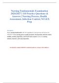 Nursing Fundamentals Exam 2026&sol;2027&colon; 110 NCLEX-Style Questions&NewLine;&NewLine;