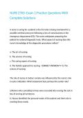 NURS 2700- Exam 1 Practice Questions With Complete Solutions