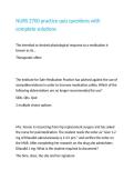 NURS 2700 practice quiz questions with complete solutions