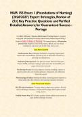 NUR 155 Exam 1 &lpar;Foundations of Nursing&rpar; &lpar;2026&sol;2027&rpar; Expert Strategies&comma; Review of &lpar;53&rpar; Key Practice Questions and Verified Detailed Answers&semi; for Guaranteed Success - Portage&NewLine;&NewLine;