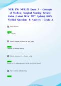NUR 170&sol; NUR170 Exam 3 &ndash; Concepts of Medical- Surgical Nursing Review&vert; Galen &lpar;Latest 2026&sol; 2027 Update&rpar; 100&percnt; Verified Questions & Answers &vert; Grade A