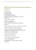 OBGYN Lecture 1Exam questions and answers&NewLine;Graded A&plus;
