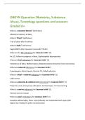 OBGYN Operative Obstetrics&comma; Substance&NewLine;Abuse&comma; Teratology questions and answers&NewLine;Graded A&plus;