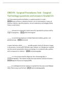 OBGYN - Surgical Procedures Test - Surgical&NewLine;Technology questions and answers Graded A&plus;