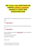 FNP 1 Exam 1 Quiz QUESTIONS AND VERIFIED CORRECT ANSWERS GRADED A&plus; -LATEST 2026-2027- 100- GUARANTEED PASS&period;docx&NewLine;&NewLine;