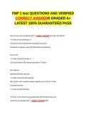 FNP 1 test QUESTIONS AND VERIFIED CORRECT ANSWERS GRADED A&plus; -LATEST 2026-2027- 100- GUARANTEED PASS&period;docx&NewLine;&NewLine;