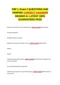 FNP 1&comma; Exam 2 QUESTIONS AND VERIFIED CORRECT ANSWERS GRADED A&plus; -LATEST 2026-2027- 100- GUARANTEED PASS&period;docx&NewLine;&NewLine;