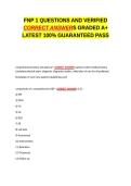 FNP 1 FINAL EXAM &semi;FNP 1 test QUESTIONS &semi;FNP 1 midterm QUESTIONS &semi;FNP 1 Exam 1 Quiz QUESTIONS 'FNP 1- Exam 1 QUESTIONS AND VERIFIED CORRECT ANSWERS GRADED A&plus; -LATEST 2026-2027- 100- GUARANTEED PASS&period;docx