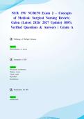 NUR 170&sol; NUR170 Exam 2 &ndash; Concepts of Medical- Surgical Nursing Review&vert; Galen &lpar;Latest 2026&sol; 2027 Update&rpar; 100&percnt; Verified Questions & Answers &vert; Grade A