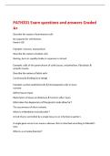 PATH201 Exam questions and answers Graded&NewLine;A&plus;