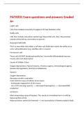 PATH201 Exam questions and answers Graded&NewLine;A&plus;