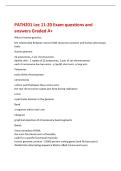 PATH201 Lec 11-20 Exam questions and&NewLine;answers Graded A&plus;